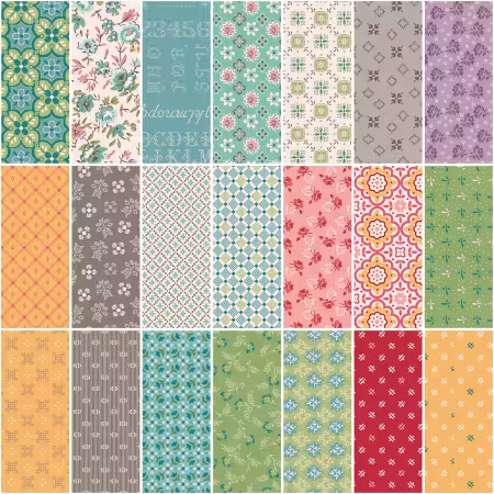 Piece & Plenty 1 Yard Bundle Raindrop, 21pcs/bundle