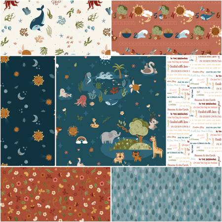 Created with Love 1 Yard Bundle Ocean, 7 Pcs.