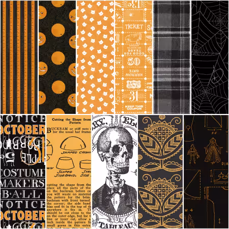 Costume Maker's Act II 1 Yard Bundle Black, 11 Pcs.