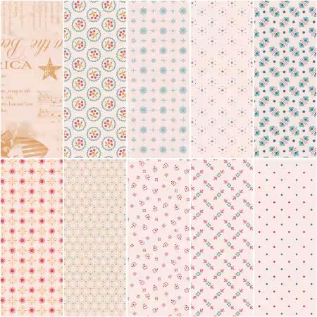 Americana 1 Yard Bundle Backgrounds, 10 Pcs.