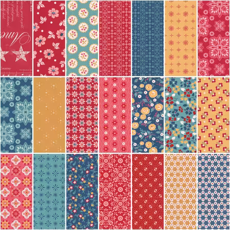 Americana 1 Yard Bundle Berry, 21 Pcs.