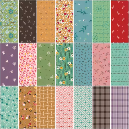 Gentler Times 1 Yard Bundle Basil, 21pcs