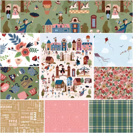 A Spoonful of Sugar 1 Yard Bundle Grass, 9pcs