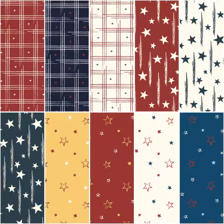 American Honor 1 Yard Bundle, 10pcs