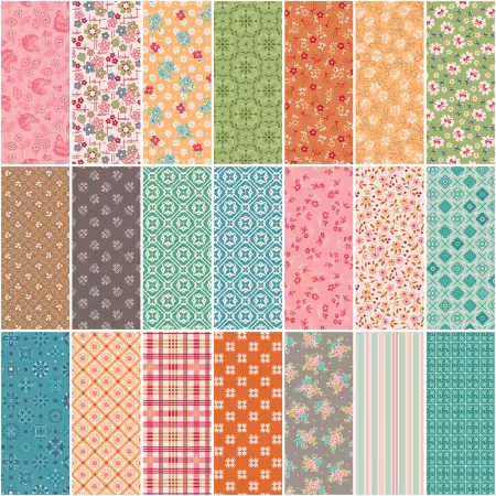 Farmer's Daughter 1 Yard Bundle Coral, 21pcs