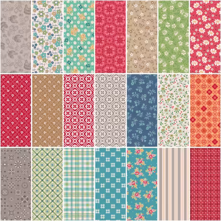 Farmer's Daughter 1 Yard Bundle Pewter, 21pcs