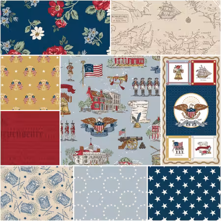 Independence 1 Yard Bundle Blue, 9pcs