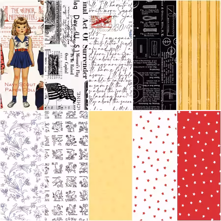 Sew America 1 Yard Bundle Off White, 10pcs