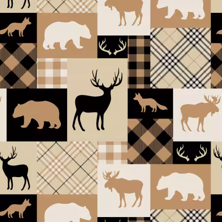 Woodland Patchwork Fleece