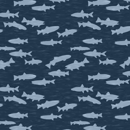 Dark Blue/Gray Fish Silhouettes WP080625