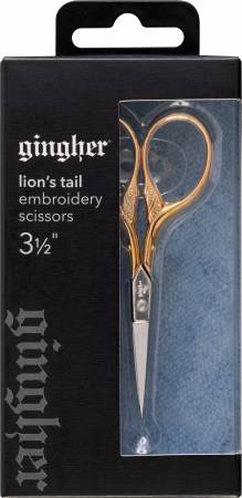 Gingher 3 1/2in Goldhandle Lions Tail Embroidery Scissors