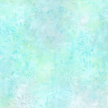 Flowers All Over Pastel Green Batik