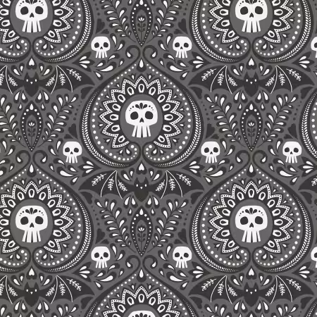 Gothic Paisley Organic Cotton Halloween