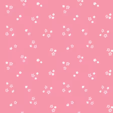 Ditsy Flowers Pink Organic Cotton