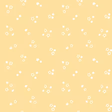Ditsy Flowers Yellow Organic Cotton