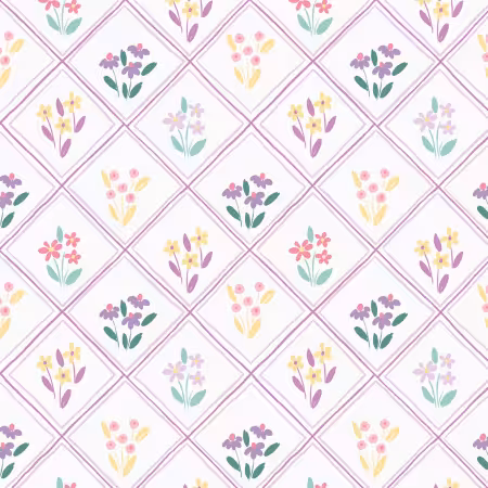 Floral Diamonds Organic Cotton