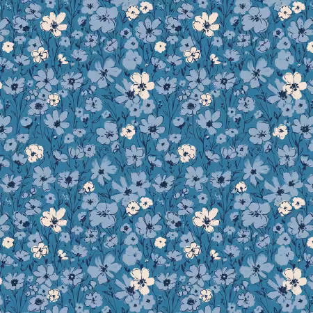 Blue Jubilant Cotton Lawn Organic