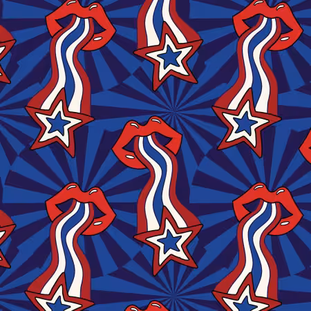 Red/Blue Pop Stars Organic