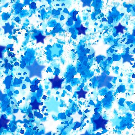 Blue Star Splatter Blue