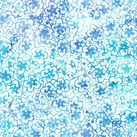 Sky Mimosa Flower Batik