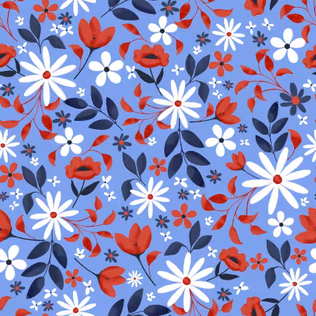 Blue Red, White, And Bloom