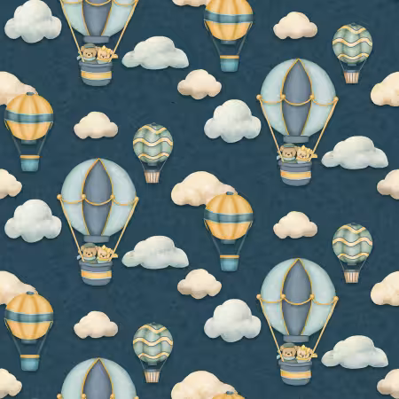 Dark Blue Hot Air Balloon Teddies