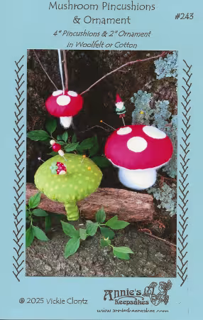 Mushroom Pincushions & Ornament