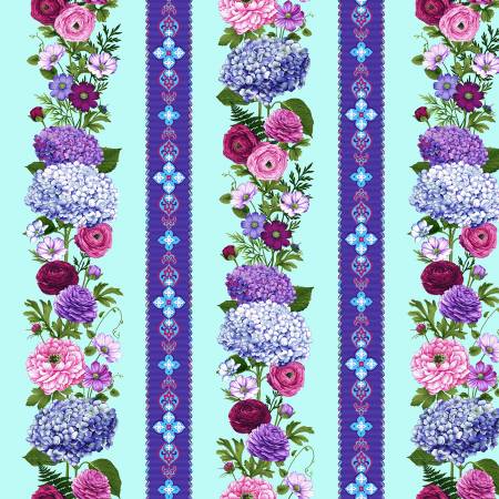 Sky Blue Border Stripe 24in x 44in