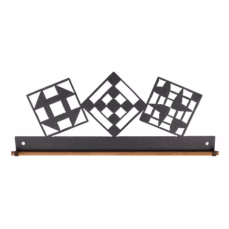 12in Quilt Block Fabric Holder Charcoal