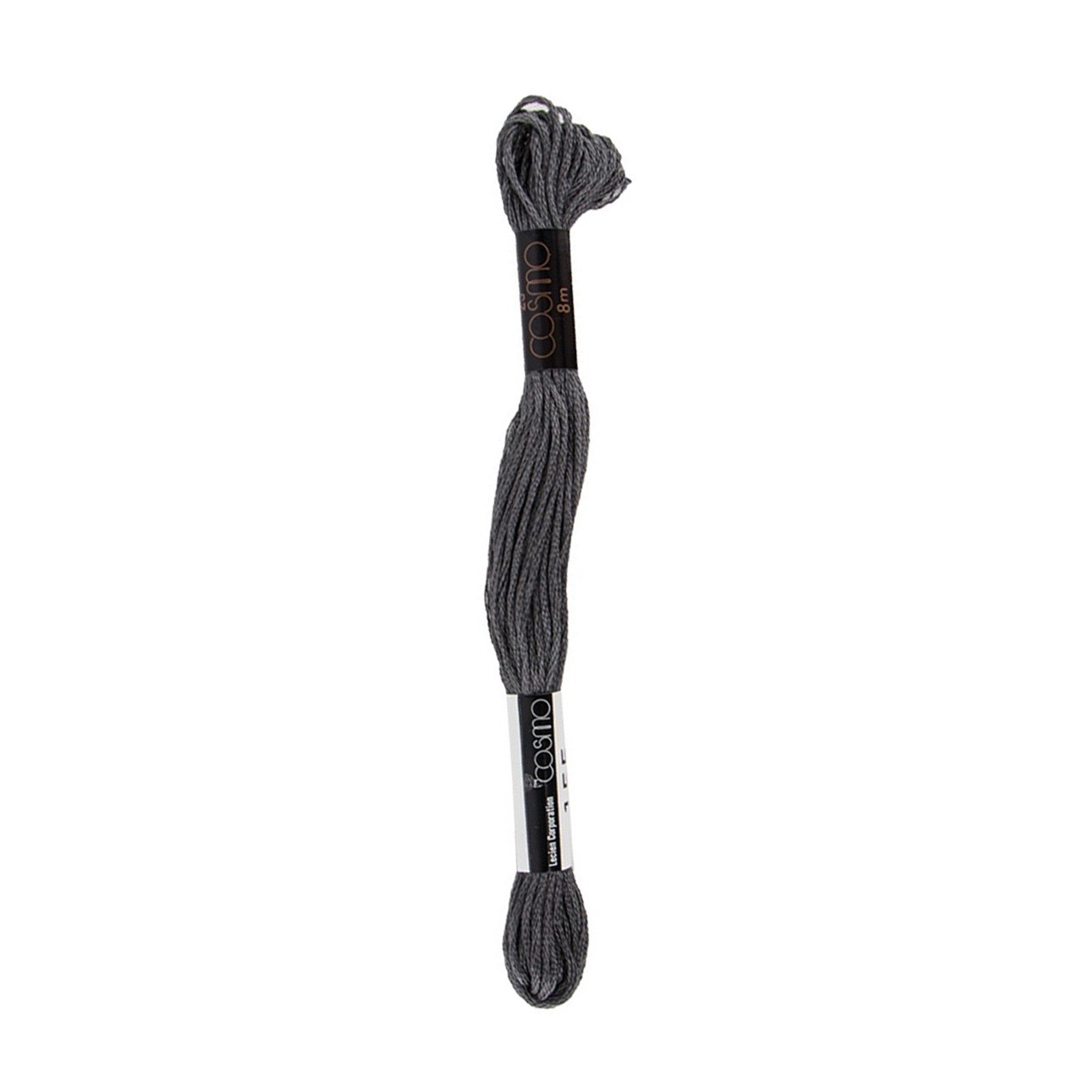 Cosmo Cotton Embroidery Floss 8m Skein Dark Gray