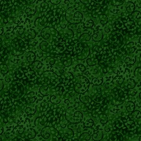 Dark Green Scroll Texture