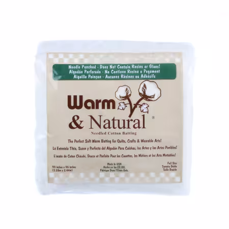 Batting Warm & Natural Cotton Quilting Assortment 5ct