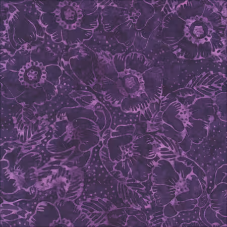 Deep Purple Gardenias Batik