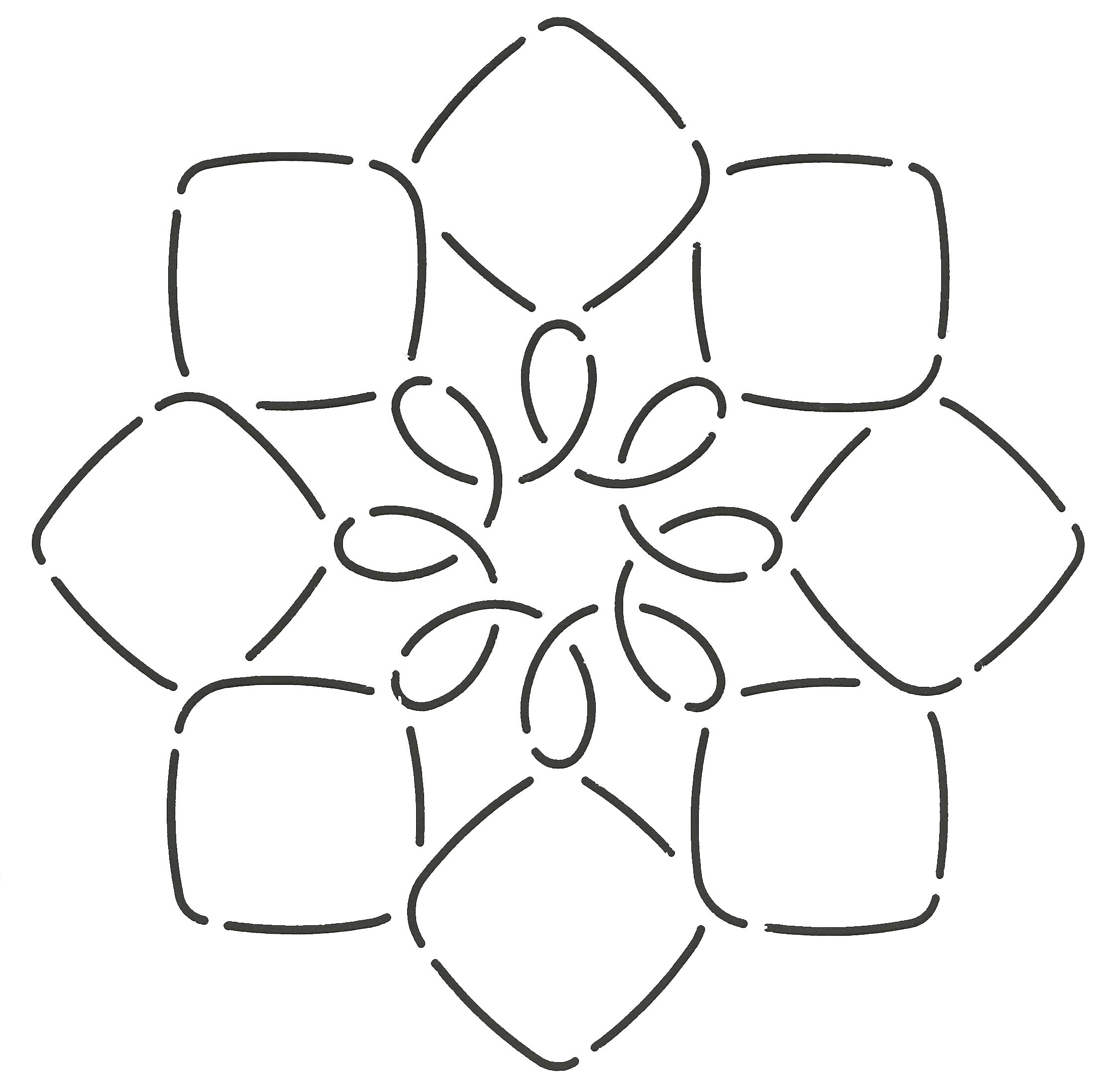 Quilt Stencil Block Design