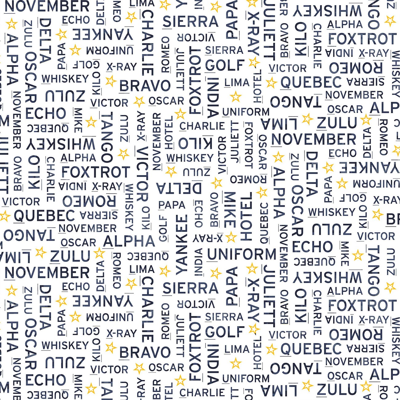White/Navy Alphabet U.S. Navy