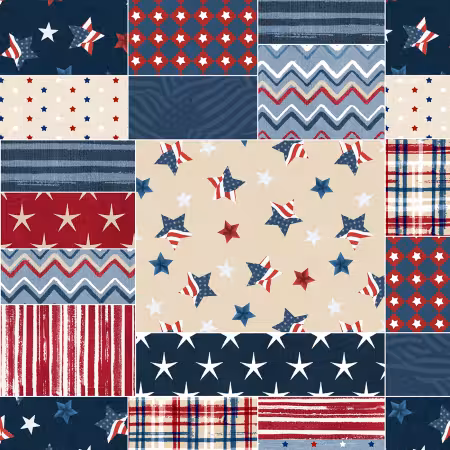 Multi Patchwork Patriotic