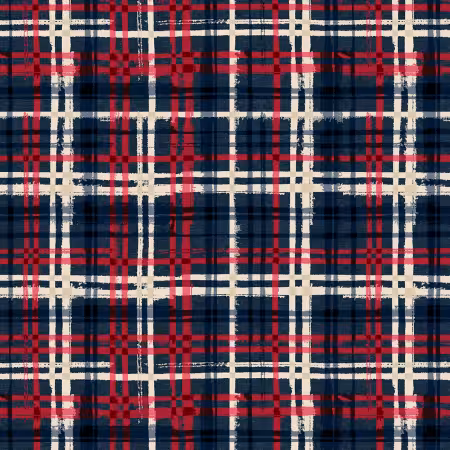 Navy Plaid All Over Patriotic