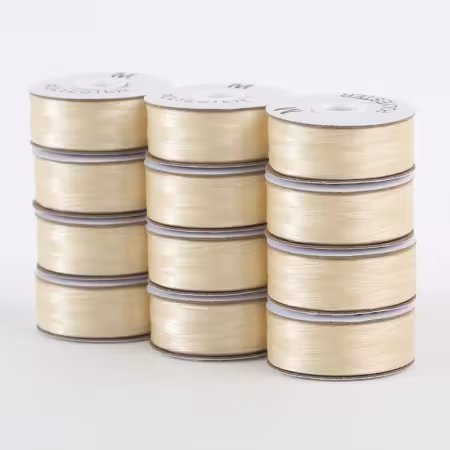 SuperBobs Polyester Bobbin 12pk M-Style Cream