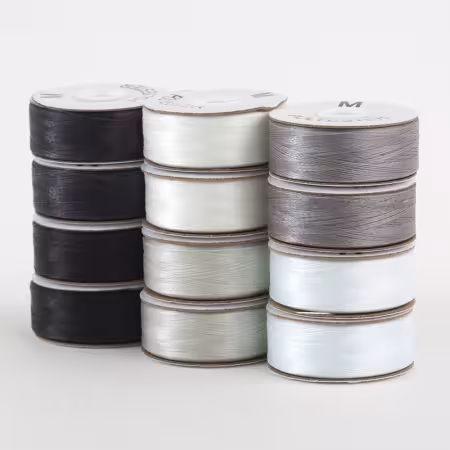SuperBobs Polyester Bobbin 12pk M-Style Monochrome