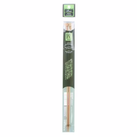 Clover Takumi Bamboo 13in Single Point Knitting Needle Size 8