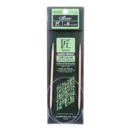 Clover Takumi Bamboo 24in Circular Knitting Needle Size 6