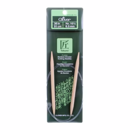 Clover Takumi Bamboo 36in Circular Knitting Needle Size 10.5