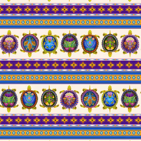 Cream Turtle Border Stripe