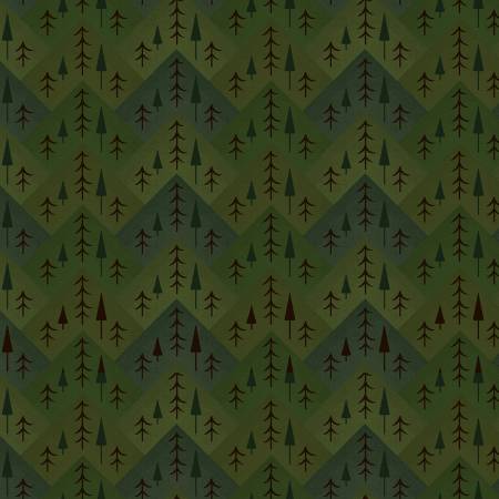 Green Tree Mountain Zig Zag 6 Inch repeat