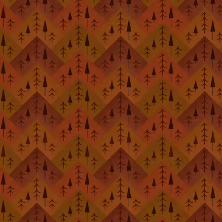 Rust Tree Mountain Zig Zag Flannel