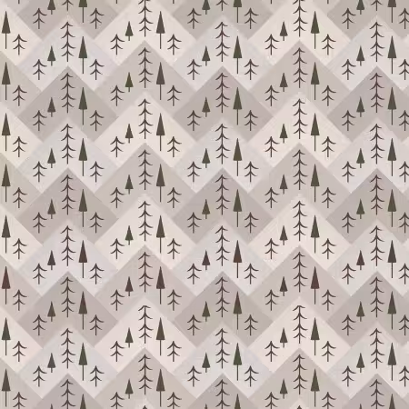 Cream Tree Mountain Zig Zag Flannel