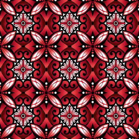Red Geometric Tiles