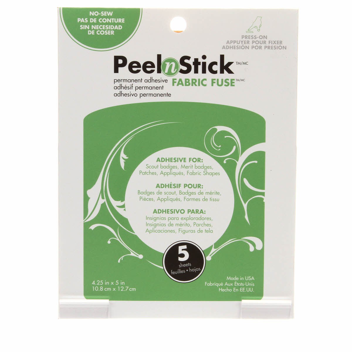Fabric Fuse Peel N Stick 4 1/4in x 5in Sheet 5ct