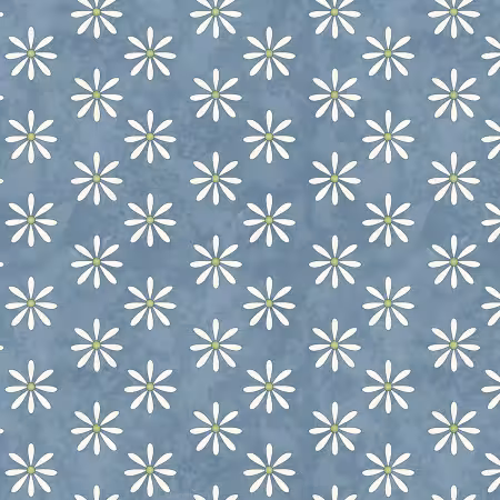 Light Blue Set Daisies 3 Inch repeat