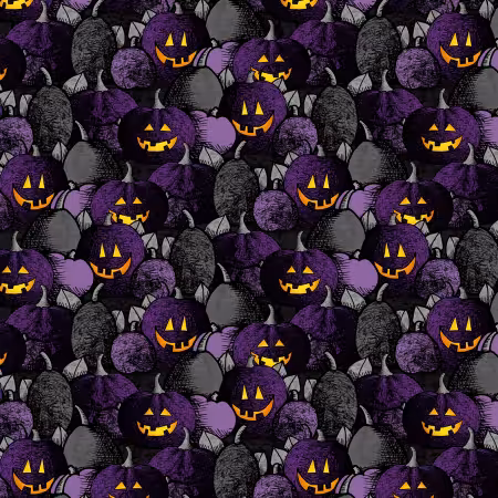 Black/Purple Pumpkin Patch